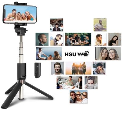 Селфи стик 3 в 1 HSU Wolf - HSU-3-in-1-Wireless-Bluetooth-Selfie-Stick-Mini-Tripod-009