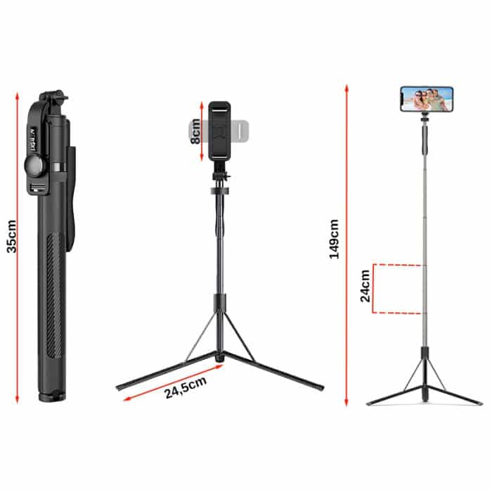 Selfie stick L05 - l05-149-cm-selfie-stick-with-tripod-for-phone-and-sports-cameras