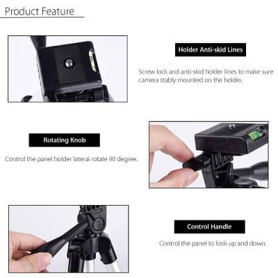 professional camera tripod stand holder HSU compact long 06 - selfiestick.bg