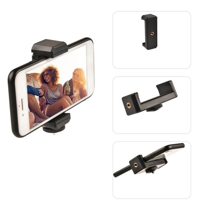 universal cell phone tripod mount adapter holder stand 65 85 mm 65 112mm Standard large 6 - selfiestick.bg