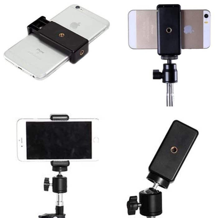 universal cell phone tripod mount adapter holder stand 65 85 mm 65 112mm Standard large 8 - selfiestick.bg